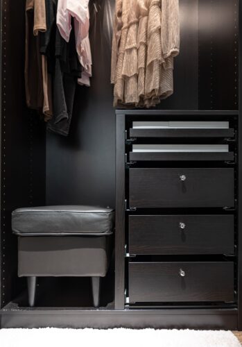 black wardrobe locker pouf inside view wardrobe interior